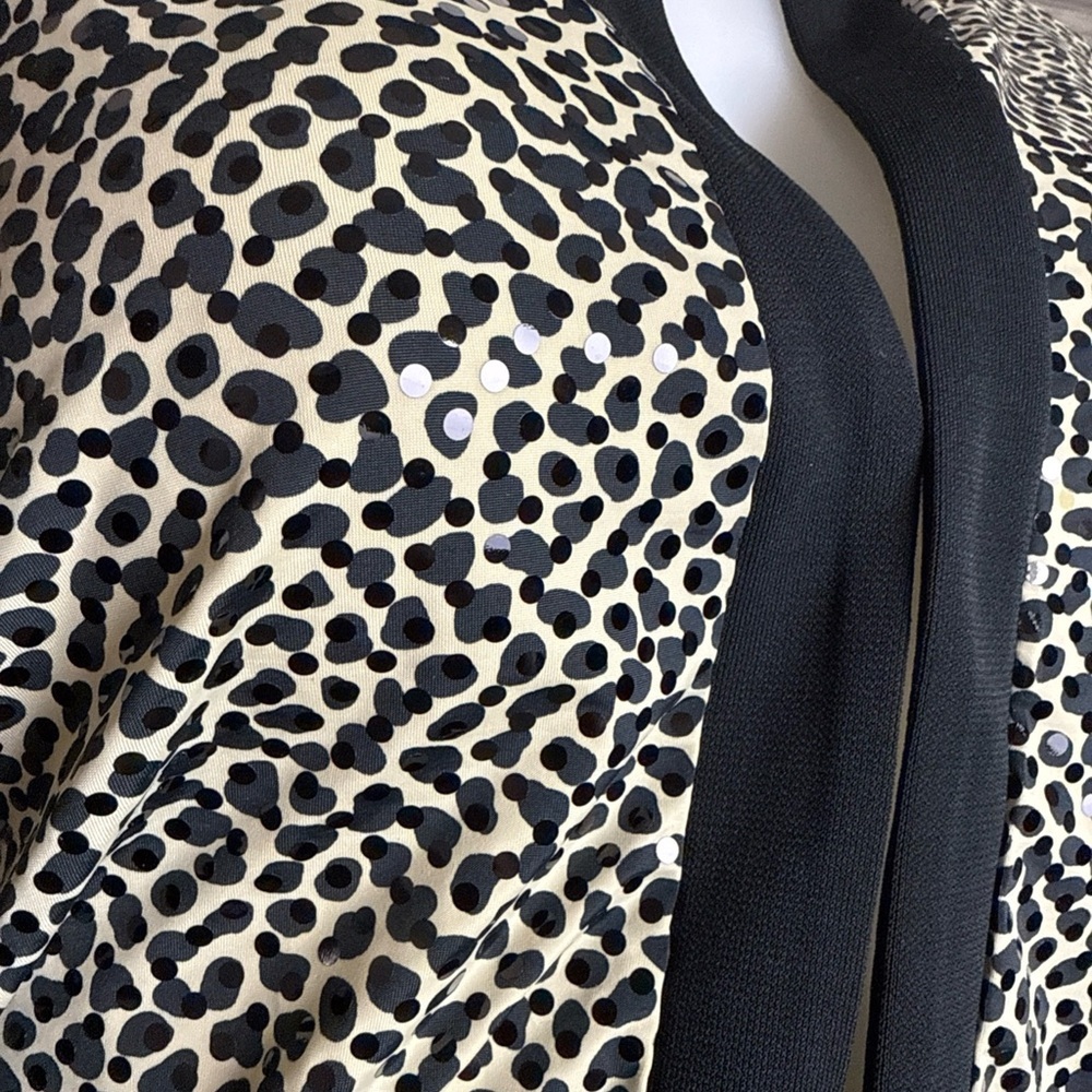 Joseph Ribkoff Black and Cream Animal Print Blazer size 16 - Picture 5 of 7